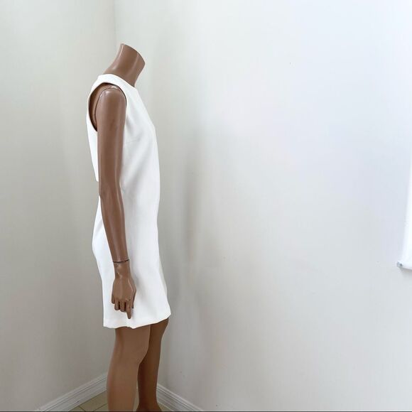 Theory White Emison Cutout Back Shift Mini Dress 6 - Picture 9 of 11